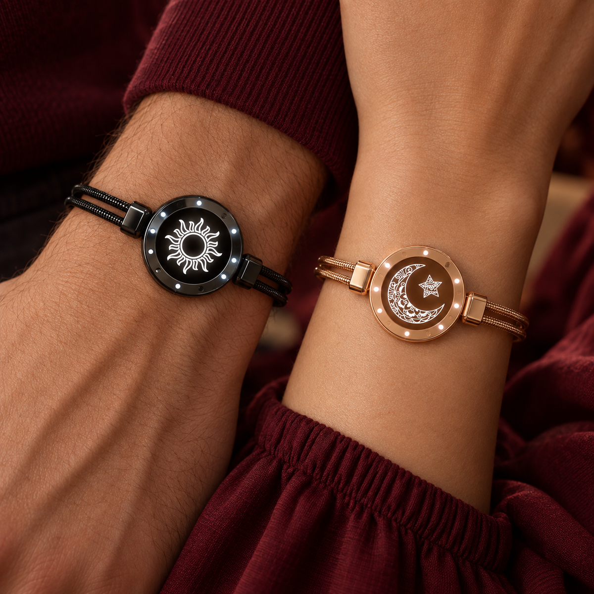 Partnerarmband-Set mit Vibration