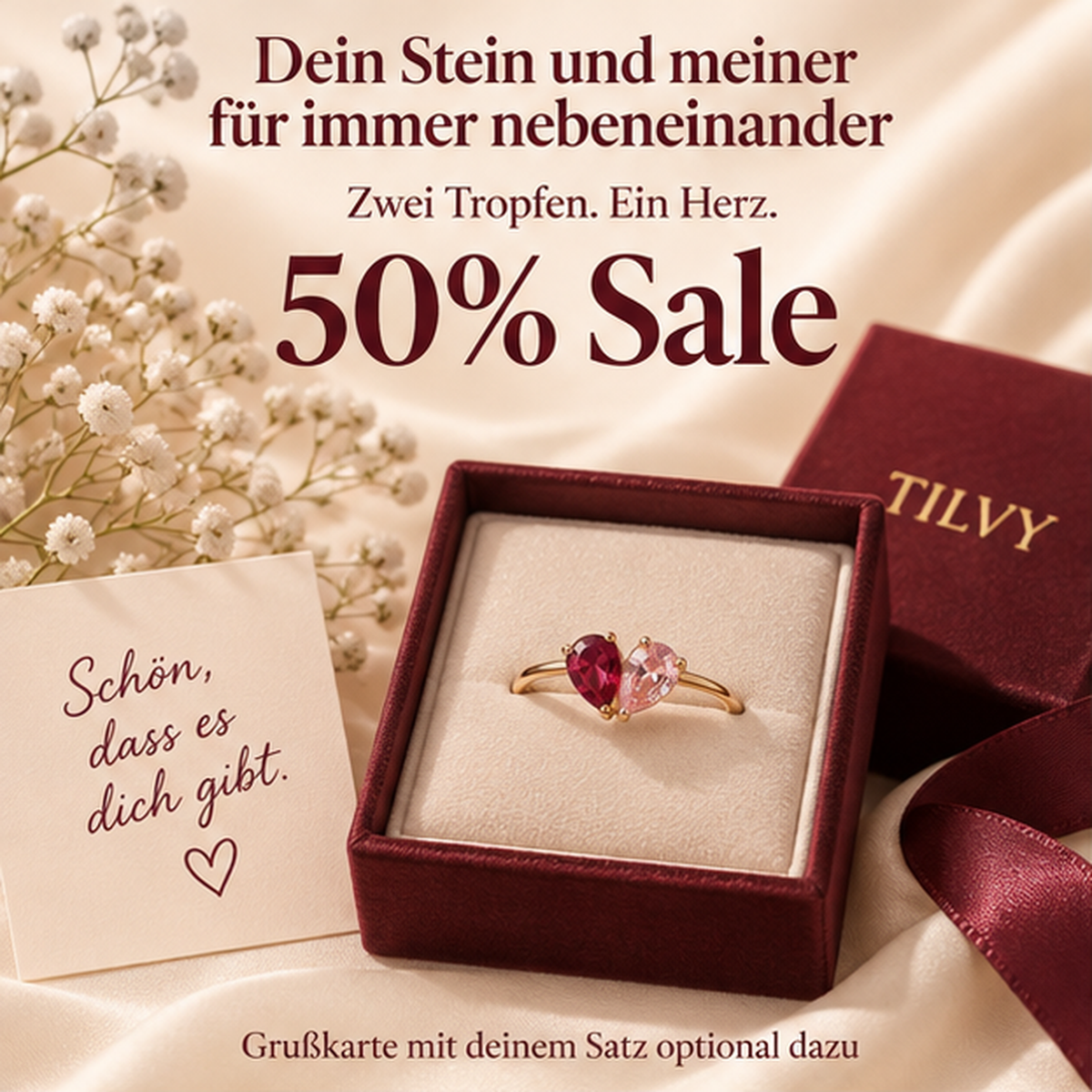 Ring mit zwei Geburtssteinen