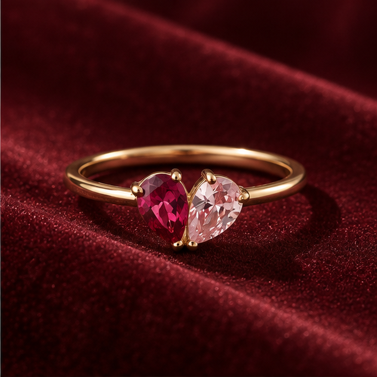 Ring mit zwei Geburtssteinen