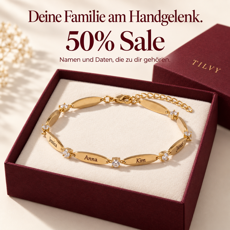 Gliederarmband mit bis zu 6 Gravuren