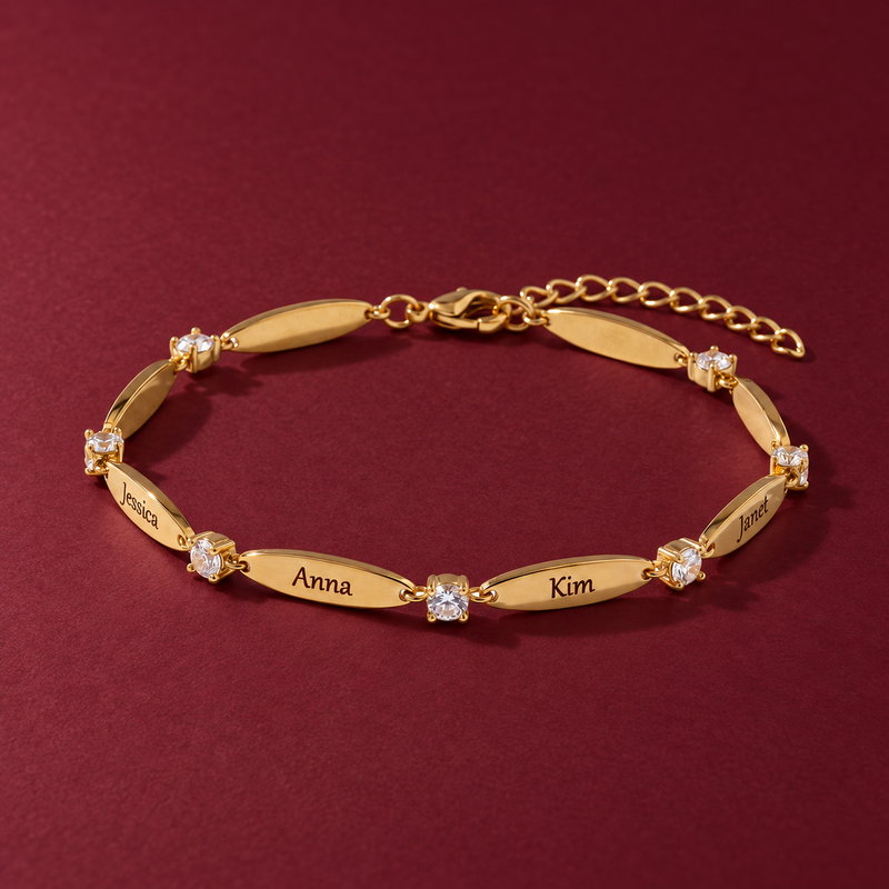 Gliederarmband mit bis zu 6 Gravuren