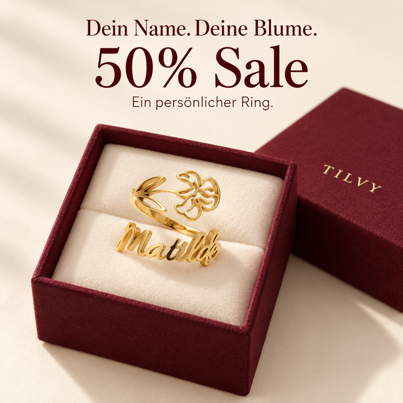 Namensring mit Geburtsblume
